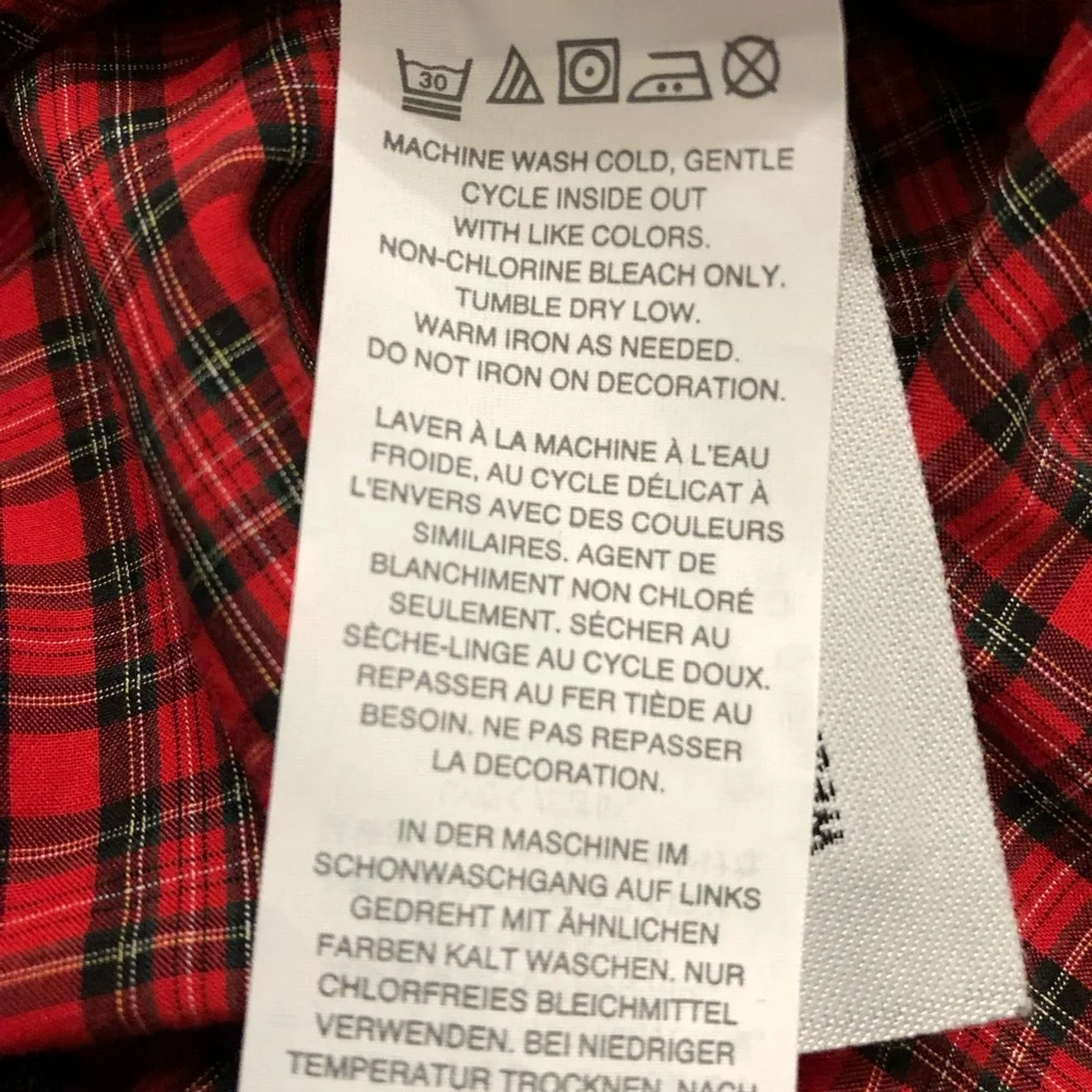 J Crew Women's Size 6 Gali Embellished Plaid Boy Shirt